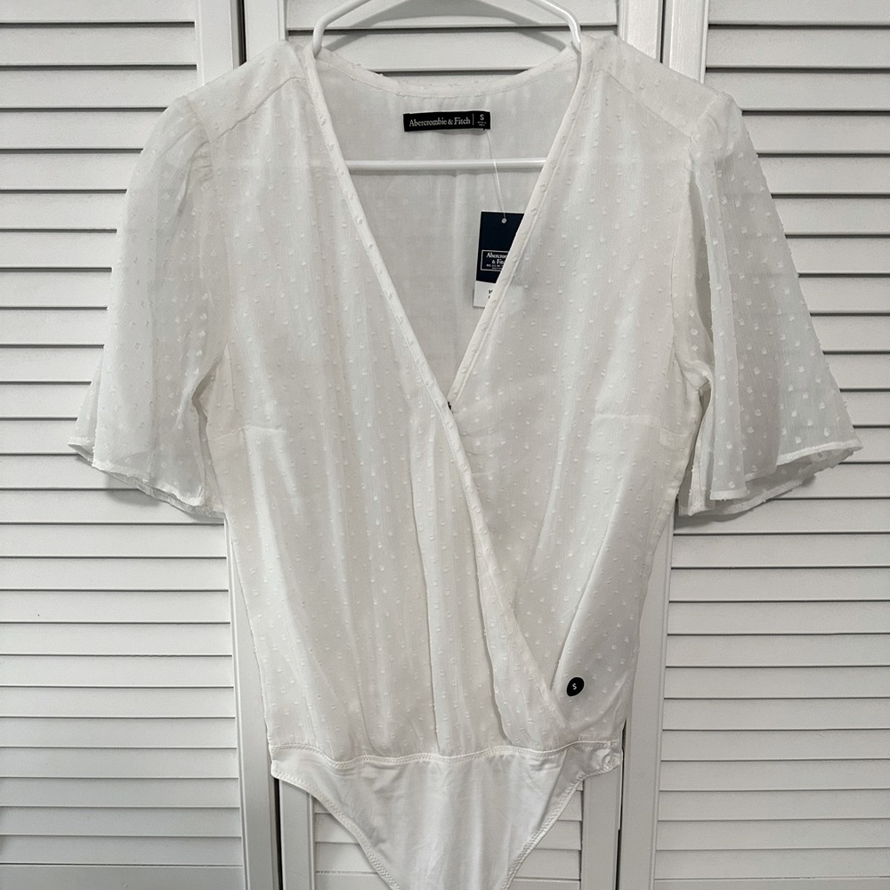 Abercrombie Bodysuit White Small